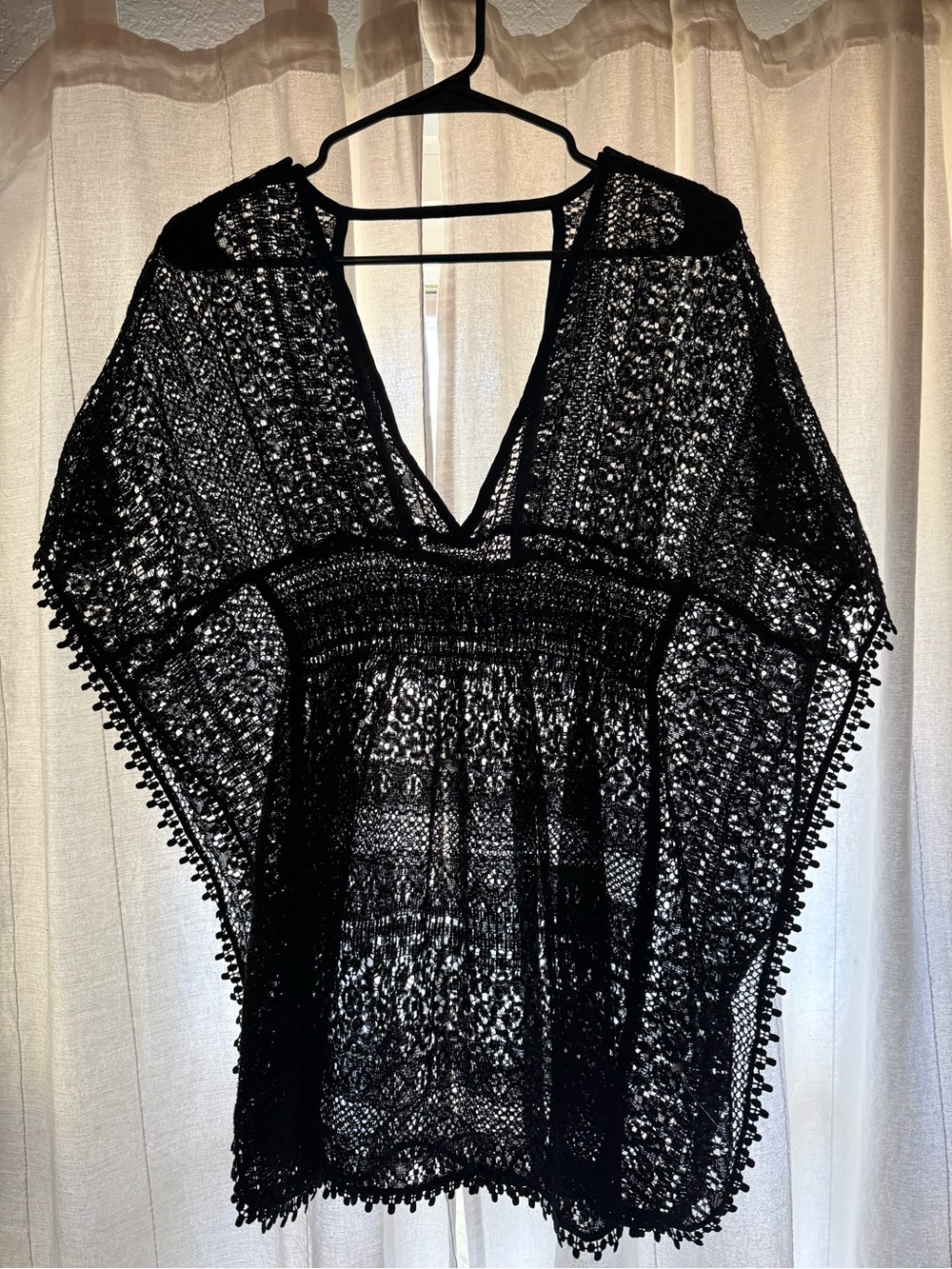Black Lace Crochet Cover Up | Festival Concert Beach Statement Piece’s